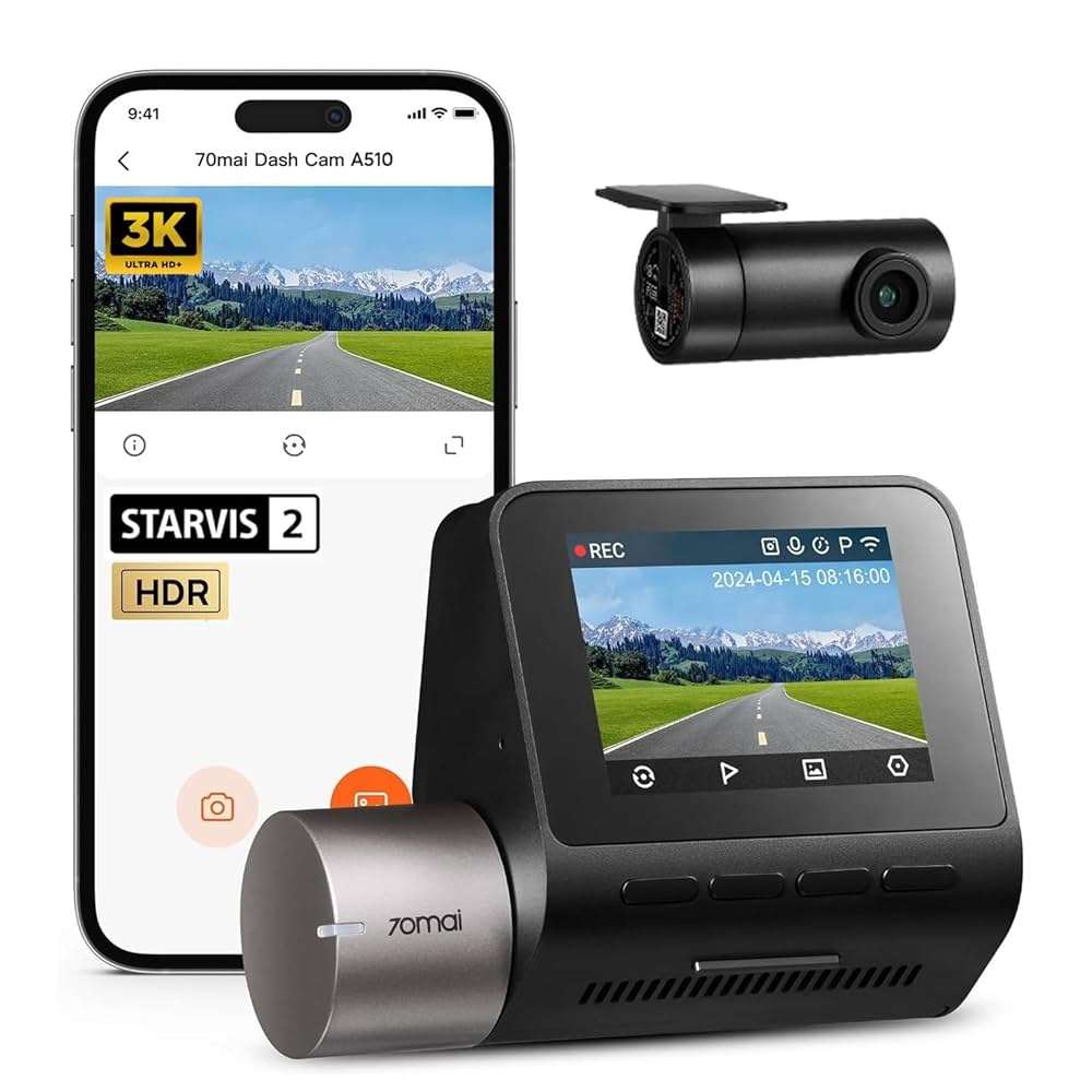 70MAI Dash Cam A510 3K Set Stravis 2