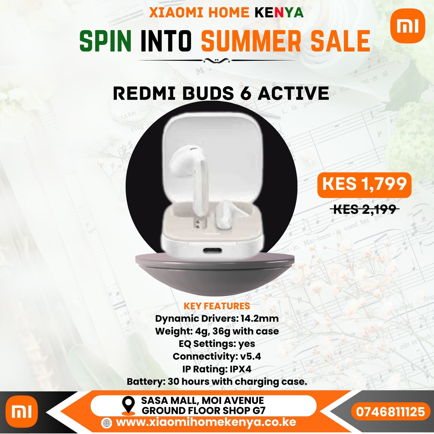 Redmi Buds 6 Active, ANC