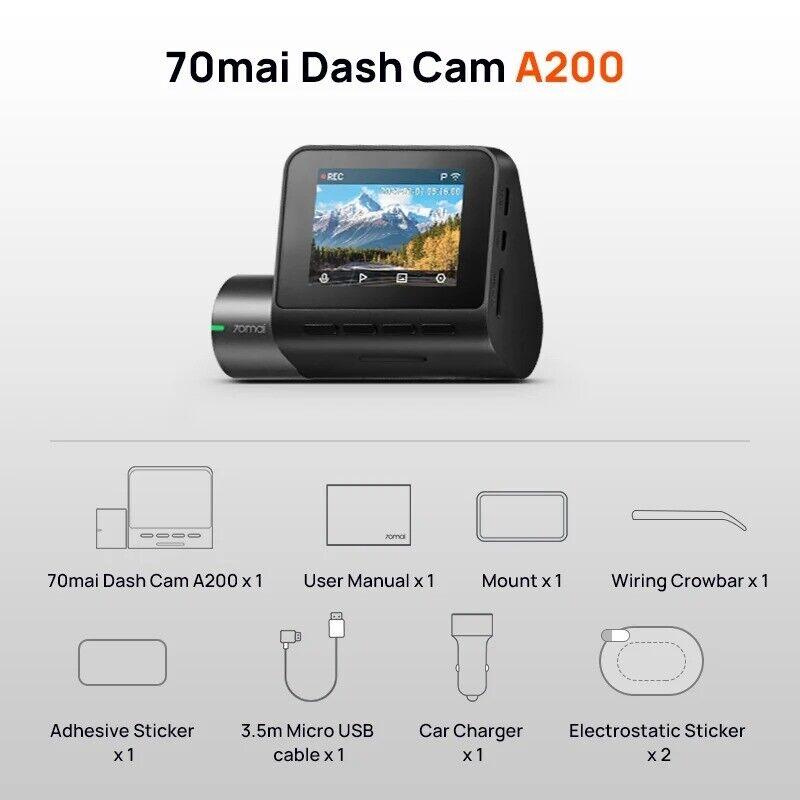 70 Mai Dash Cam A200 Front Camera Dual Channel Recording