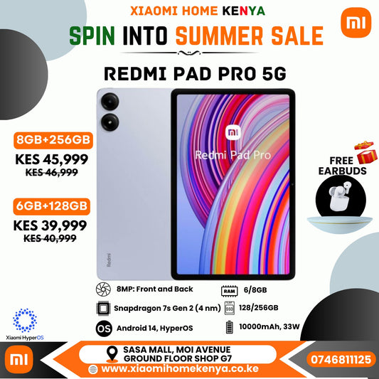 Redmi Pad Pro 5G 6GB + 128GB Black, Free Earbuds