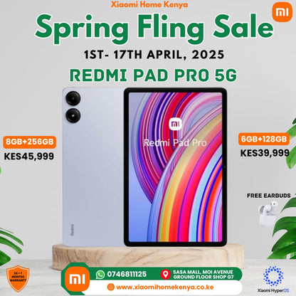 Redmi Pad Pro 5G 6GB + 128GB Black, Free Earbuds