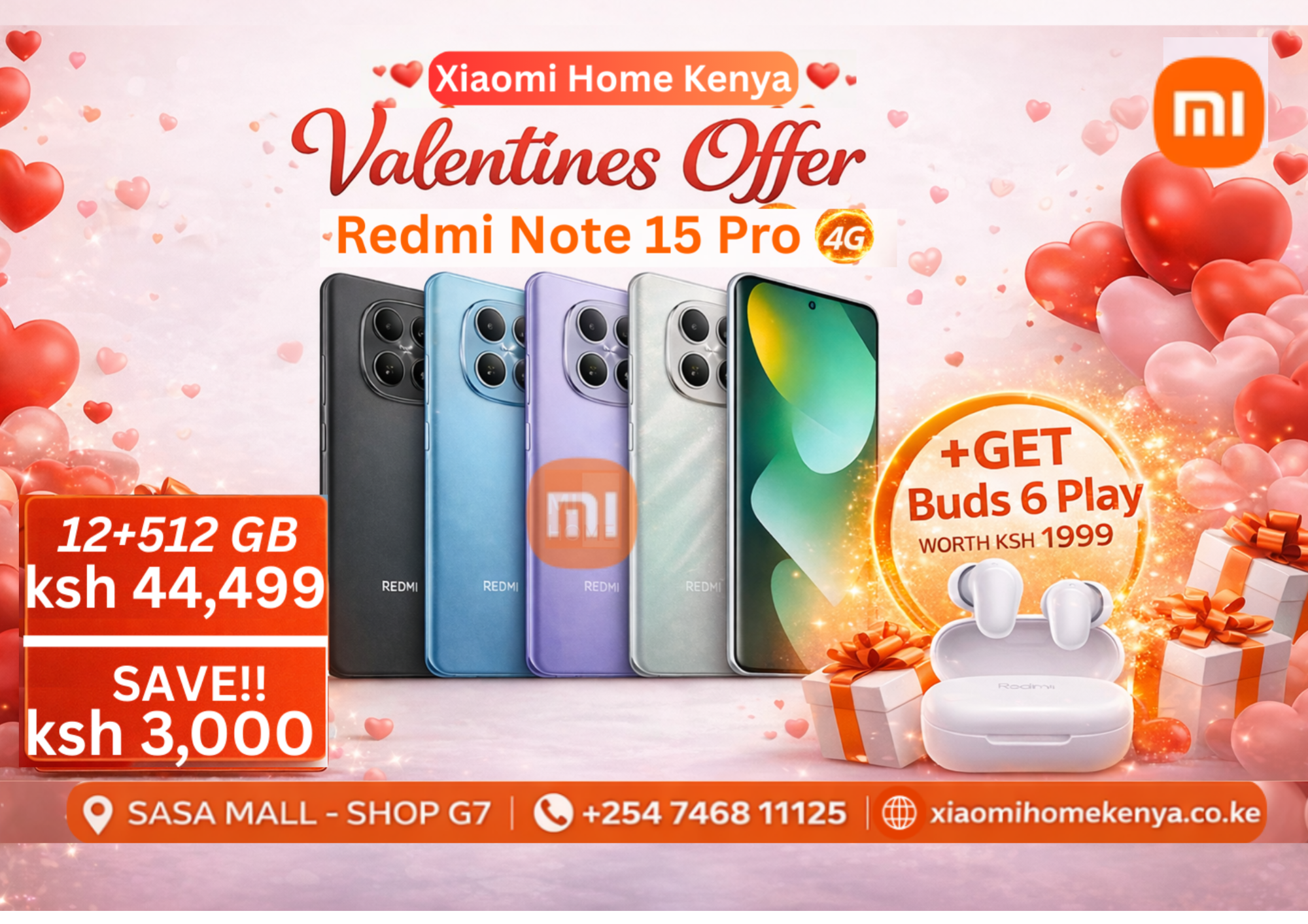 Xiaomi Redmi Note 15 Pro 12+512GB valentines offers