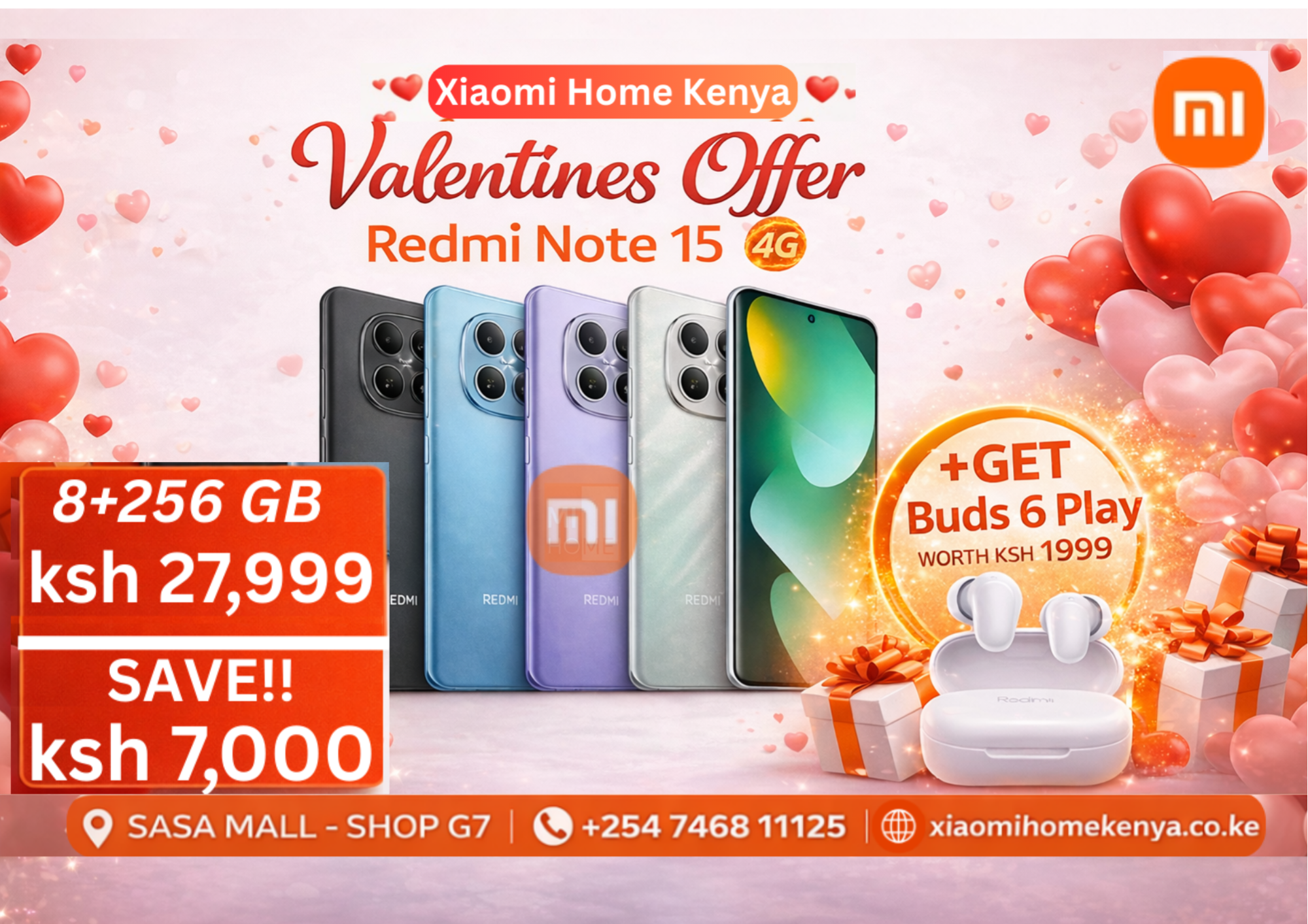 Xiaomi Redmi Note 15 8+256GB Valentine Offers