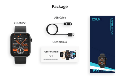 COLMI P71 Smartwatch 1.9″ Display Bluetooth Phone Calls, IP68 Waterproof Smart Watch - XIAOMI HOME KENYA OFFICIAL AUTHORIZED STORE