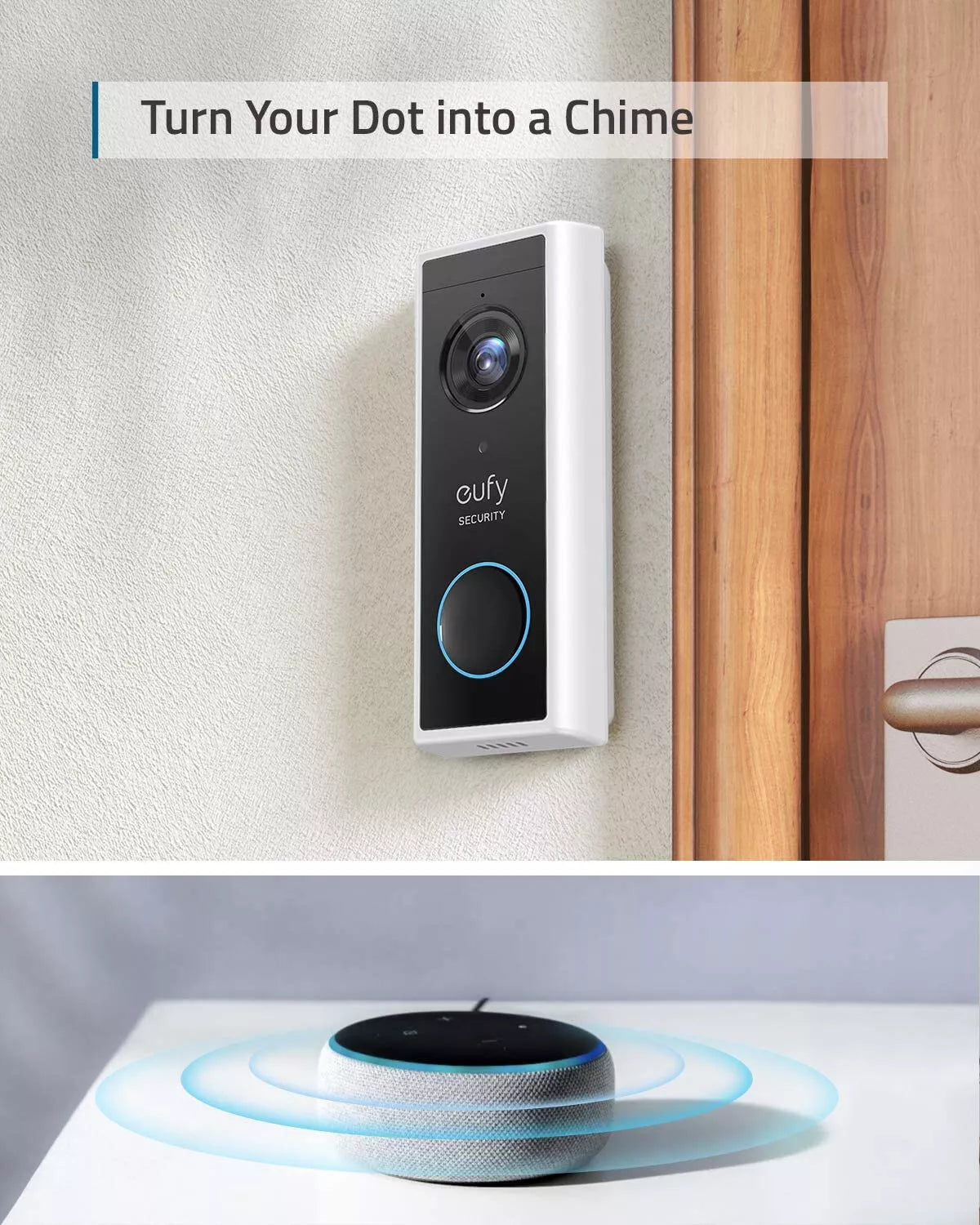 Eufy Video Doorbell 2K (Battery-Powered) - Black + White - XIAOMI HOME KENYA OFFICIAL AUTHORIZED STORE