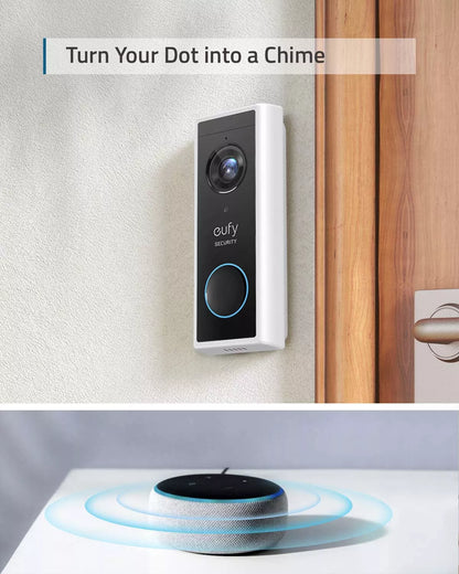 Eufy Video Doorbell 2K (Battery-Powered) - Black + White - XIAOMI HOME KENYA OFFICIAL AUTHORIZED STORE