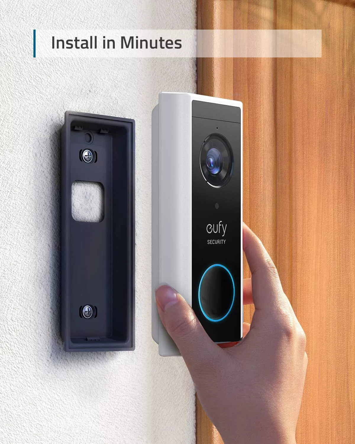 Eufy Video Doorbell 2K (Battery-Powered) - Black + White - XIAOMI HOME KENYA OFFICIAL AUTHORIZED STORE